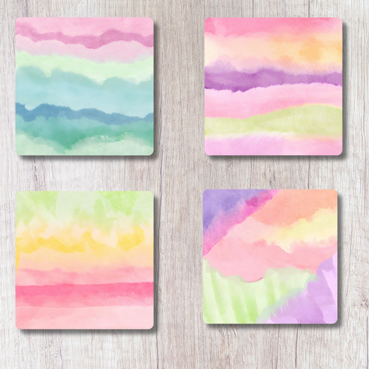 Watercolour coasters - 4 Pack