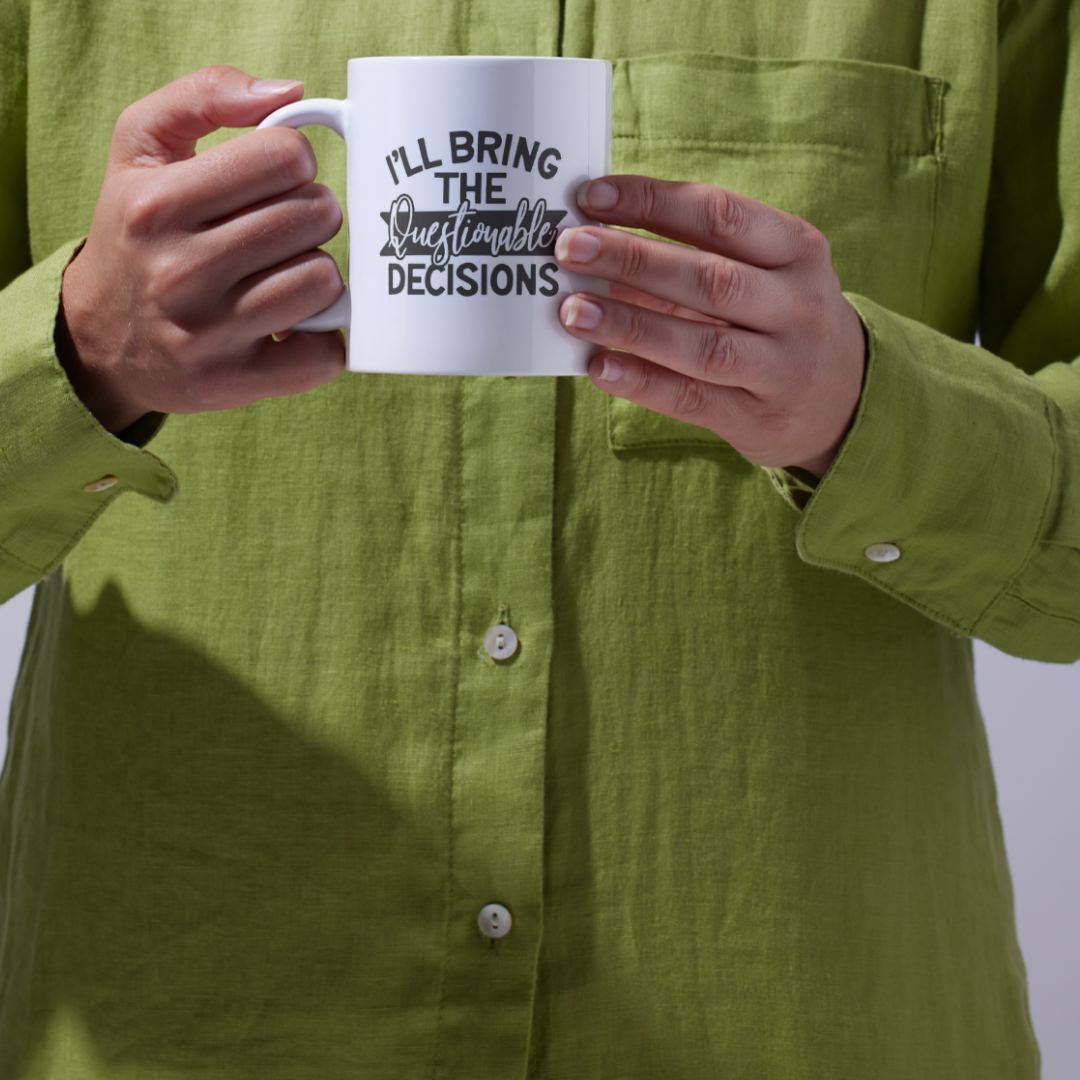 Questionable decisions mug