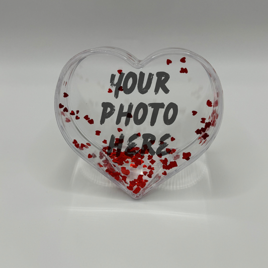Personalised Glitter photo heart